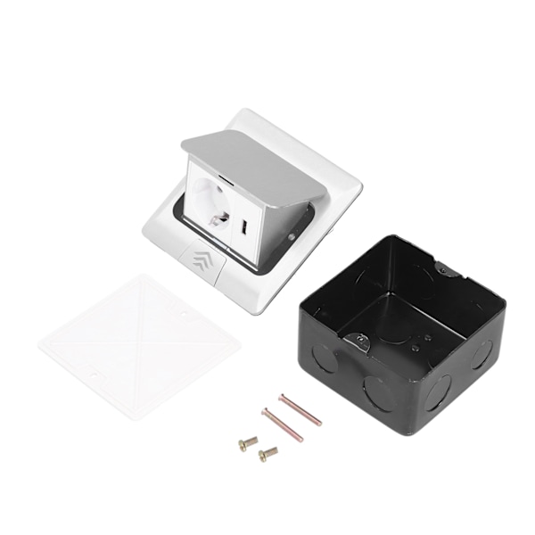 Lattiaan Upotettava Pistorasia Pop Up -Pistorasiakotelo EU-Standardi USB-Virtatarvikkeet 250V 16A