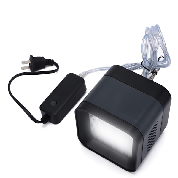 ADT‑220C Svart Grå Vanntett Fullspektrum Akvarium Brakettlampe Fisketanker Vannplanter LED-lys CN Plugg 220V