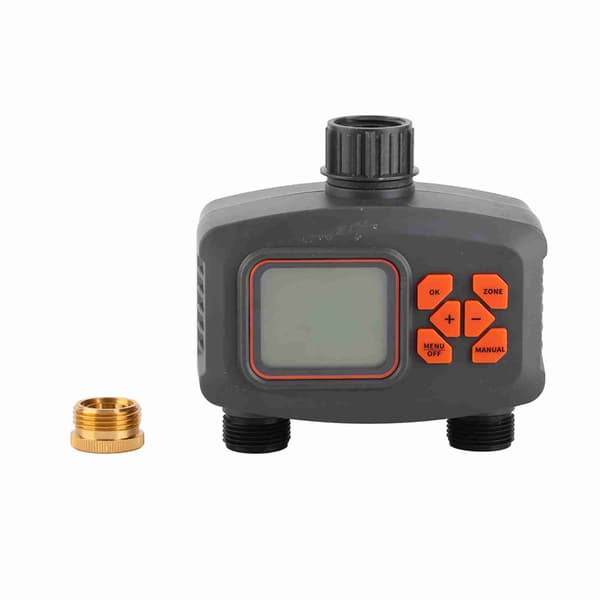 Bevattningstimer Stor Skärm Dubbla Uttag Dubbel Kontroll Smart Trädgårdssprinkler Timer för Utomhusbruk