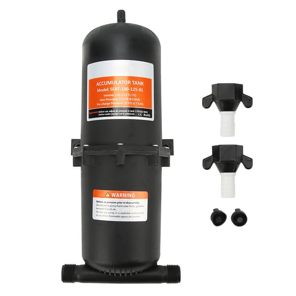 1L RV Trycktank Konstant Tryck Stark Dämpning Jämnt Vattenflöde för Fartyg Båtar Tryckstabiliserande System