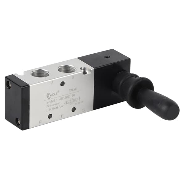 Pneumatisk manuell kontrollventil 5 portar 3 läges handspakventil 0~0.8Mpa (4H330C-10)