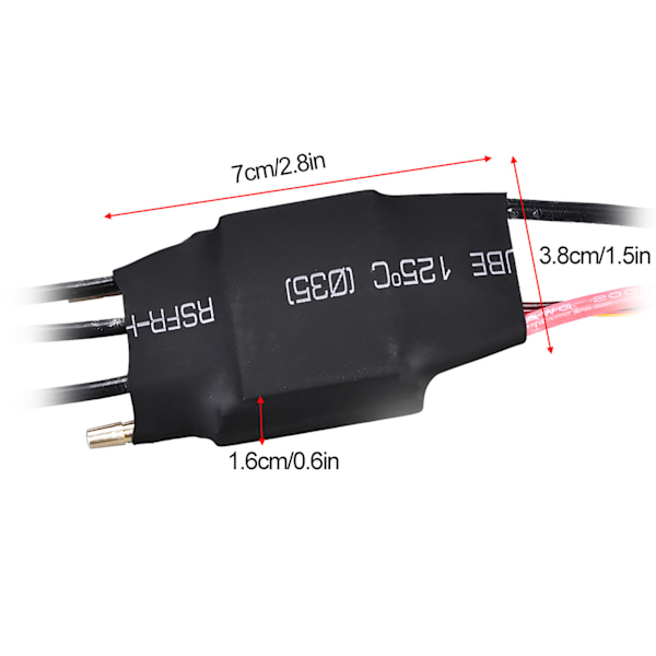 60A Brushless ESC Vandkølet Elektrisk Hastighedsregulator Med 5V/3A UBEC til RC Bådmodel