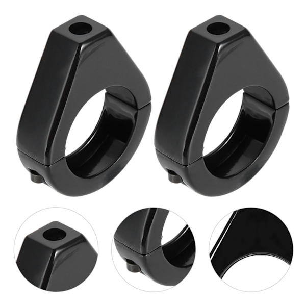 Motorcykel Modifierad Blinkersfäste i Aluminiumlegering 41mm Gaffelklämmor Svart