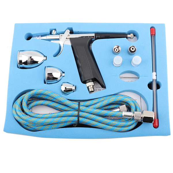 3 Koppar Multifunktionell Gravity Spray Gun Trigger Airbrush Set 166 AK