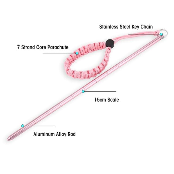 KEEP DIVING Dykking Støy Maker Stick Rod Pointer med Fallskjerm Snor (Rosa)