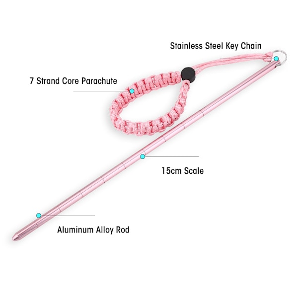 KEEP DIVING Dykking Støy Maker Stick Rod Pointer med Fallskjermline (Rosa)