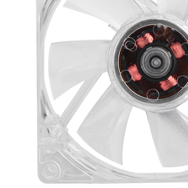 80 mm LED-lys 12V 4-benet lydløs PC-kabinet køleventilator computerkøler blå