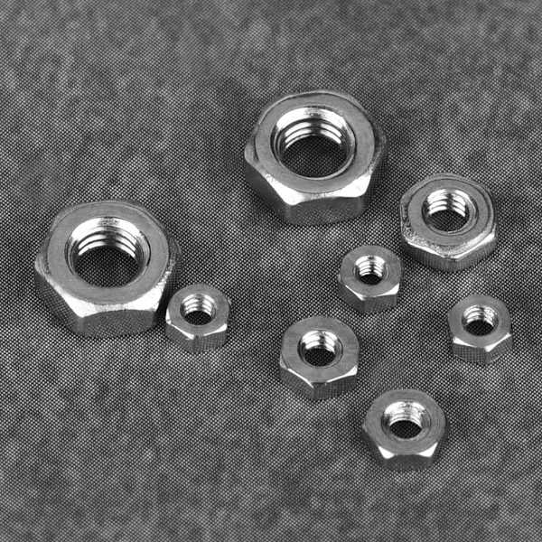 140 stk. M1/M1.2/M1.4/M1.6/M2/M2.5/M3 Gevind Rustfrit Stål Hex Sekskantede Møtrikker