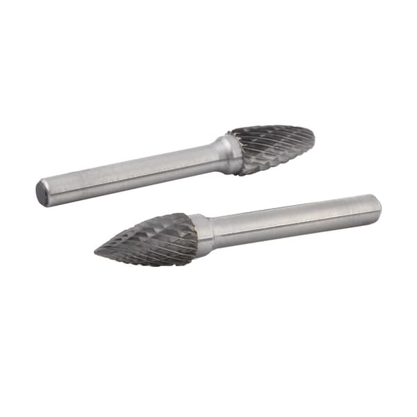 5 stk. slipefreser i wolframstål, 6 mm skaft, 10 mm hode, roterende kutterbitssett