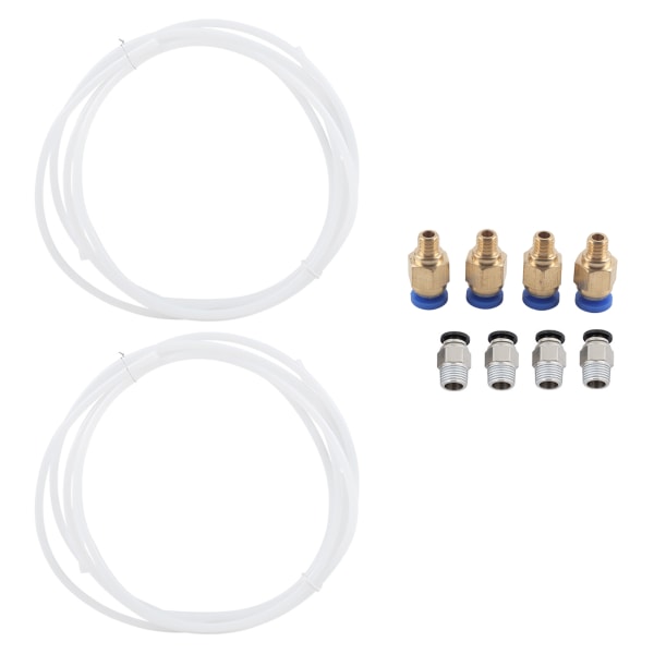2*PTFE PTEE-rör  4*PC4 M6 Snabbkoppling+4*PC4 M10 Rakt Pneumatiskt Kopplingspush