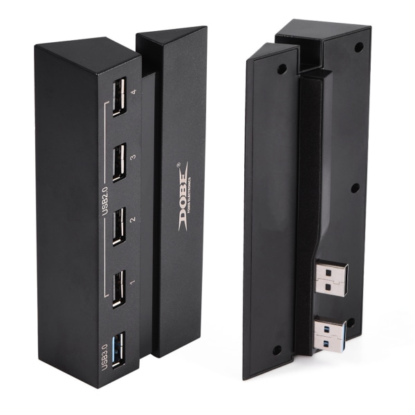 Höghastighets 5-portars USB Hub 2.0 & 3.0 Expansion Hub Controller Adapter för PS4-spelkonsol