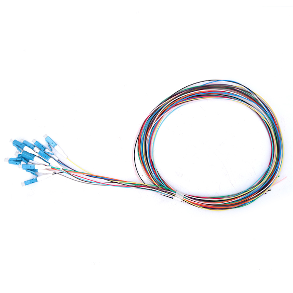 12-tråds fiberoptisk pigtail LC/UPC Single Mode Lavt innsettingstap 1,5m