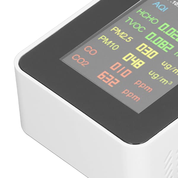 9 i 1 Luftkvalitetsmåler WiFi Luftdetektor Farve LCD Digital Display Multifunktionel Indendørs Testmåler