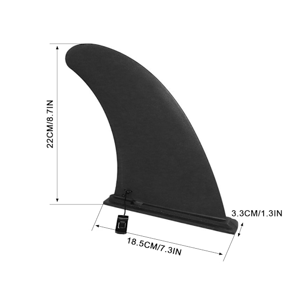 9 tommer Kajak Sporingsfinne Aftagelig Slide In Centerfinne Surfbræt Finne til Kajak Kano Båd Dinghy og til Long Board Surfbræt Paddle Board