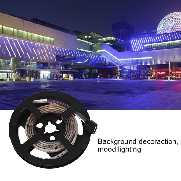Vandtæt USB RGB LED Soft Strip Lys Baggrundslys Bagbelysning til Computer TV (1m)