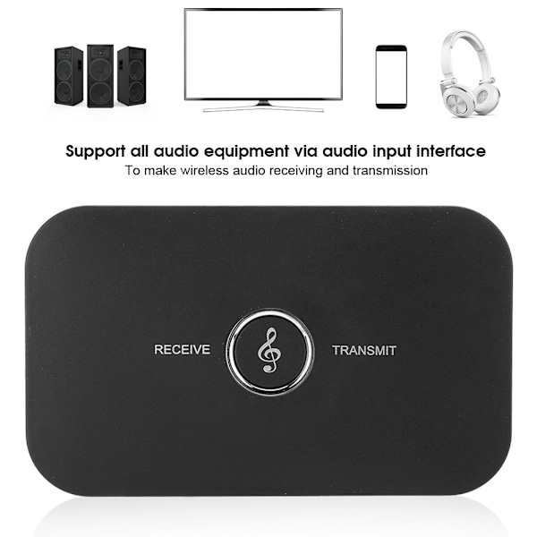 2 I 1 Bluetooth Sender Modtager Trådløs A2DP Audio 3,5 mm Assist Adapter Konverter