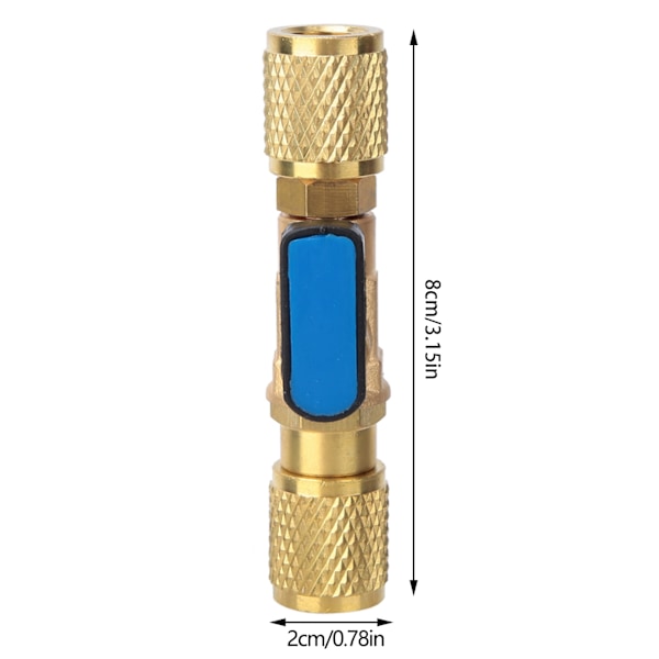 Messing Køle Kugleventil Adapter Kølemiddel Kugleventil Konnektor G1/4''