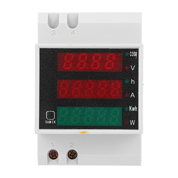 D52-2047 Multifunktionell Elektrisk Mätare Digital Display Ström Spänning Effektfaktor Mätare AC200~450V