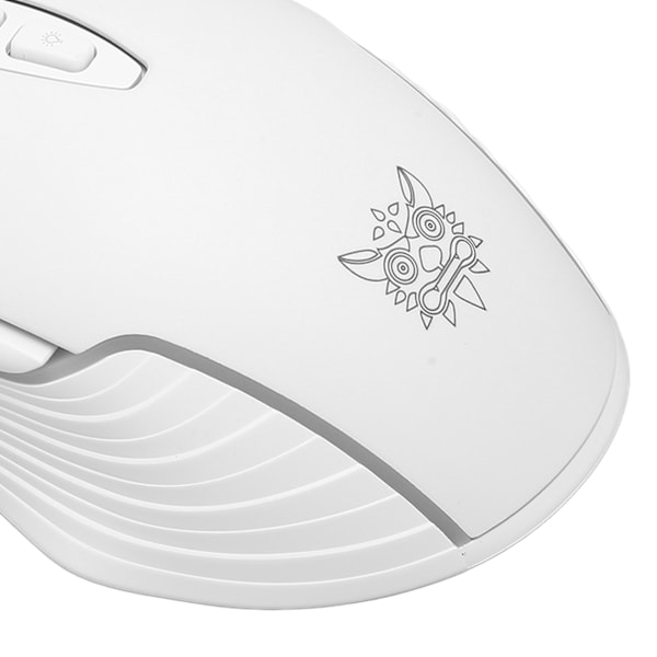 Trådløs Mus 2.4G Oppladbar USB RGB Profesjonell Optisk Sensor Gaming Mekanisk Mus Hvit