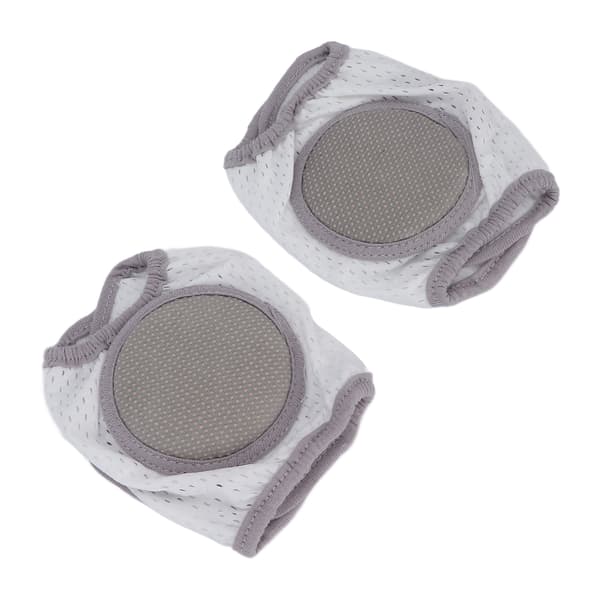 Krypskydd för bebisar, mjuka bomulls elastiska unisex, halkskydd för spädbarn, knäskydd, grå