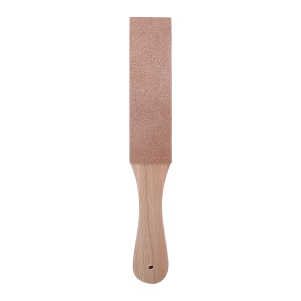 Läderbryne med trähandtag, Multifunktionell DIY Läderhantverk Polering Bryne