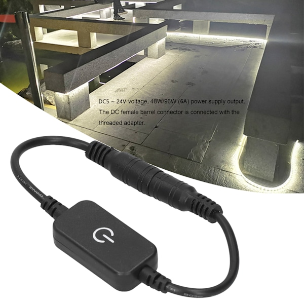 2 st LED-remsor med beröringsdimmer, på/av-strömbrytare, styrenhet för DC 5V‑24V enkel färgremsa