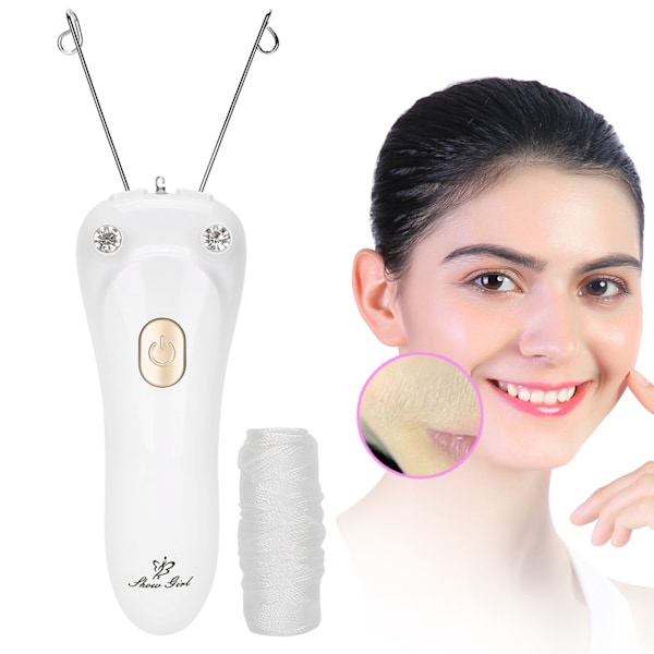 Elektrisk Trådepilator Hårfjerner USB-opladning Bomuldstråd Epilator (Host Bomuldstråd USB-kabel) (Guld)