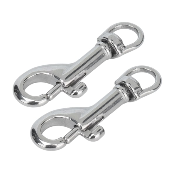 2 stk. Enkeltsidige bolter Krok 316 Rustfritt stål Bolter Snap Roterende kroker for hundehalsbånd 65 mm