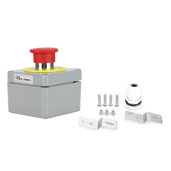 Switch Box 1 Knap Nødstop Kontrolboks IP66 Støvtæt Vandtæt 80x75x6080x75x60