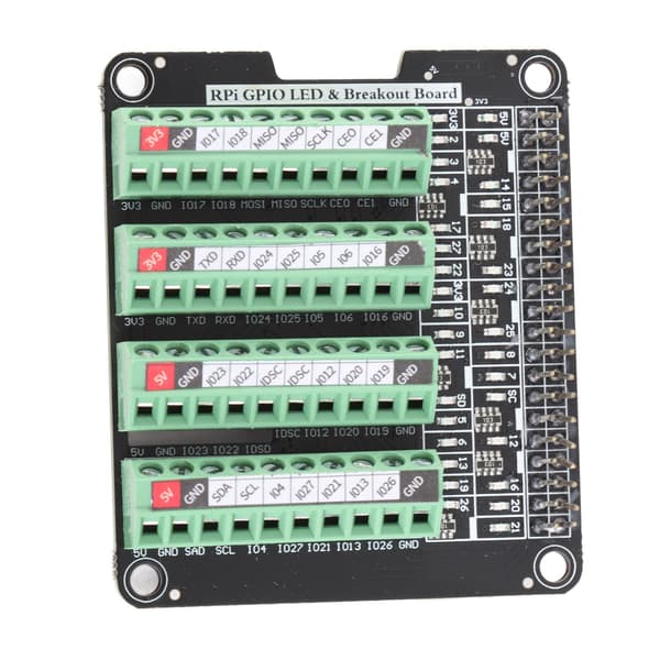 Terminalblok Board LED Lys 3.3V 3A Terminalblok Modul til RPi A+3A+B+2B 3B 3B+4B