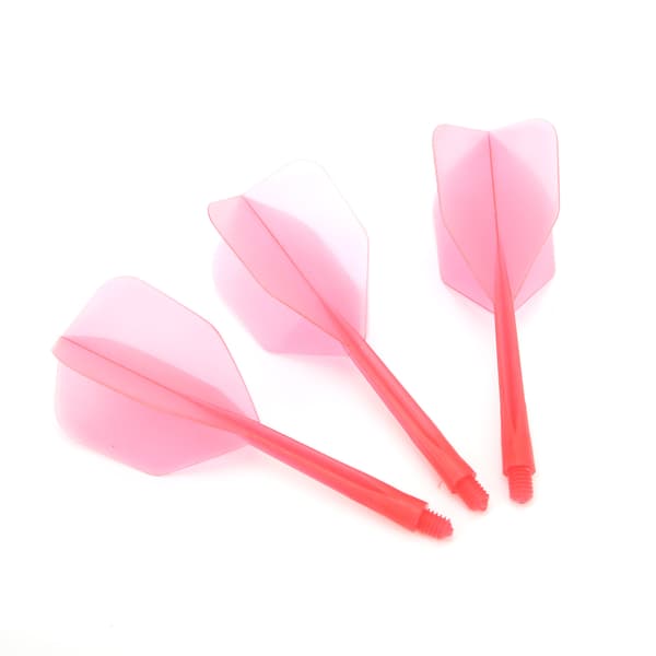 3 st 2BA Integrerade Transparenta Dart Skaft och Flights Standard Form Anti BreakRed