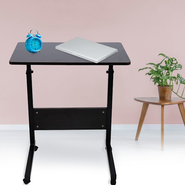Bærbart justerbart laptop computer stander skrivebord seng side læsebord (mørk valnød)