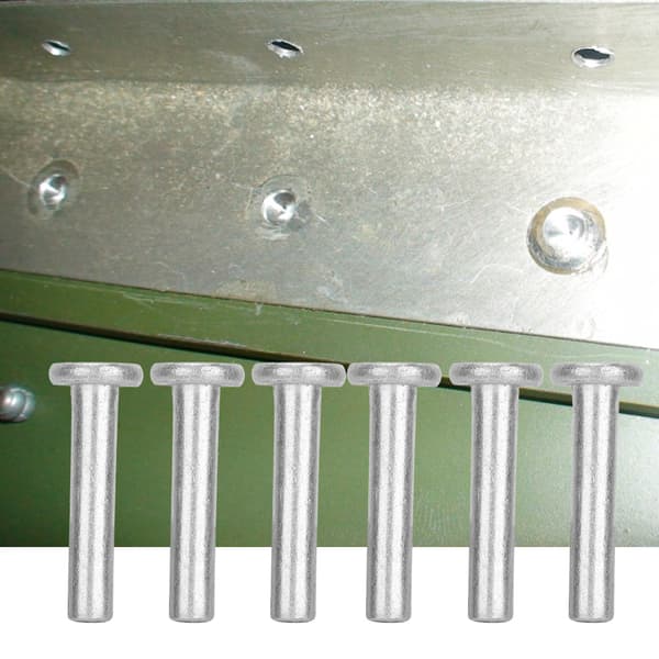 100 stk. GB867 M4 Fladt Hoved Aluminium Nitter Fladt Hoved Solid Nitte (M4 * 25)