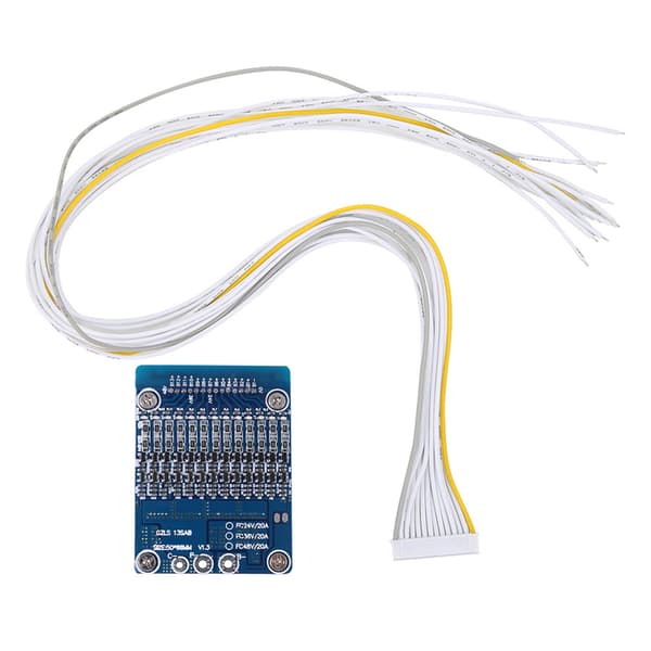13S 48V 20A Li-ioncelle 18650 Batteribeskyttelse BMS PCB-kort med balansefunksjon
