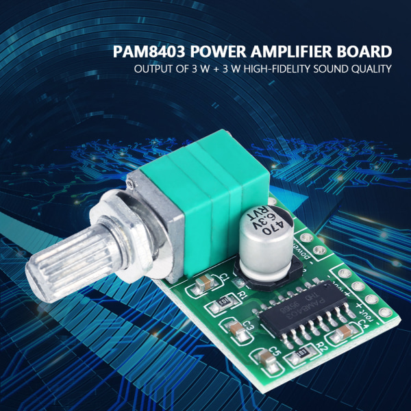 4st PAM8403 Mini DC 5V digital ljudförstärkare power med potentiometer