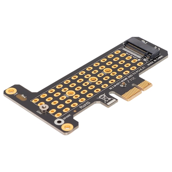 NVMe M.2 till PCIE X1 Riserkort Aluminium Värmeöverföringsdesign Halvhög Baffel NVMe PCIE Adapter för Win för Dator