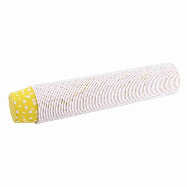100 stk. Papir Kage Cupcake Liner Etui Wrapper Muffin Bagekop til Fest Bryllup Gul