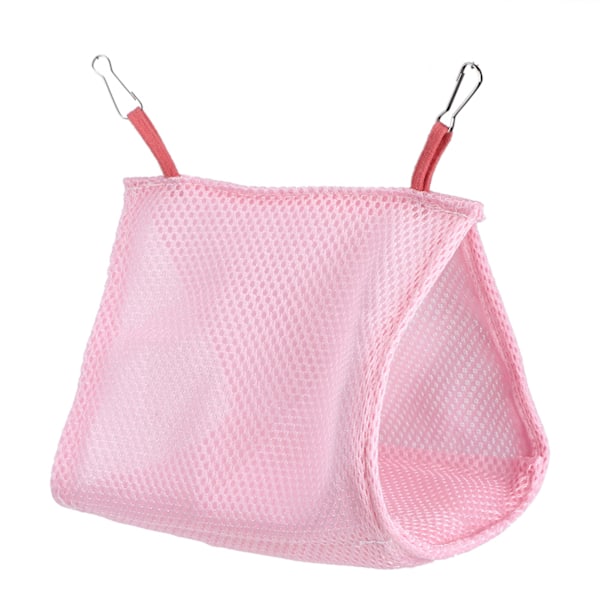 Sommer Åndbar Mesh Kæledyrsfugl Papegøje Rede Hængekøje Seng Hamster Hus Bur Legetøj (Pink)