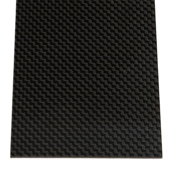 Kulfiberplade Hårdhed Korrosionsbestandighed Blank Overflade Kulfiberplade Twill til Model 75x125x2mm/3x4.9x0.08in