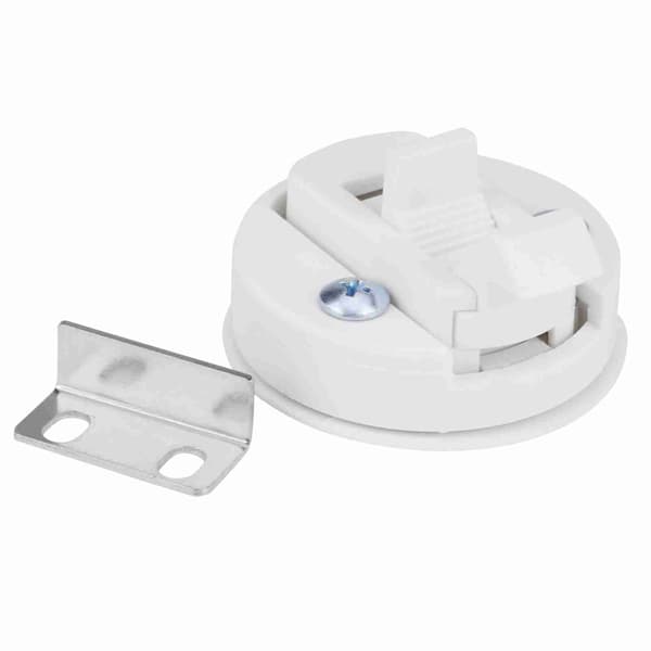 Plastisk Flush Pull Lukelås Slam Lås for RV Marine Båt RV Hvit