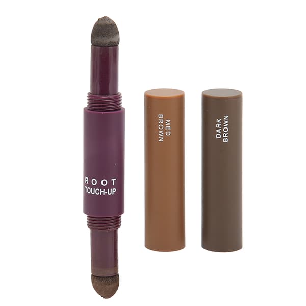 Hårlinjepudderstift Root Concealer Engangs Dobbeltsidet Grå Hårfarve Pen Medium Mørkebrun 6g