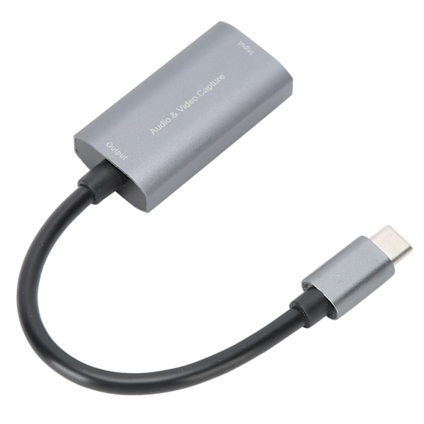 Video Capture Card TYPEC HDMI - TypeC 4K 1080P Pelien Suoratoisto Hopeanharmaa Ilman Ajureita Z29A