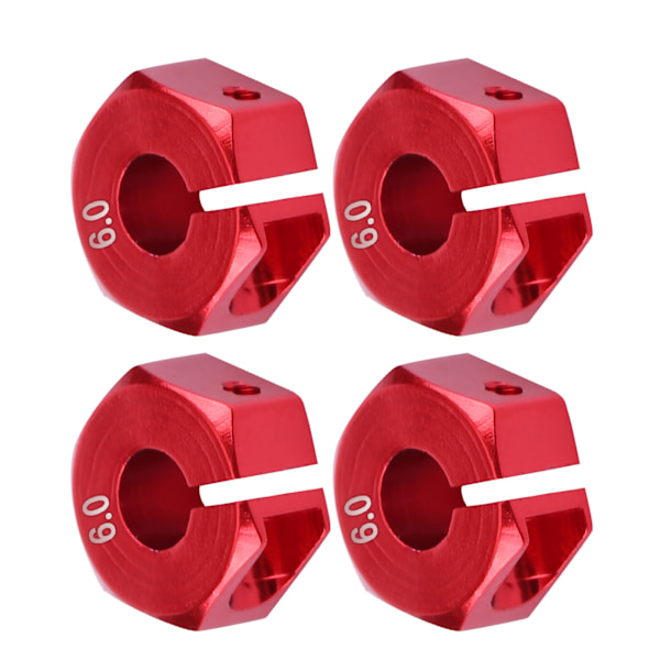 12mm Universal Hjul Hex Nav Adapter för HSP Sakura 1/10 Skala RC Bil (6mm, Röd)
