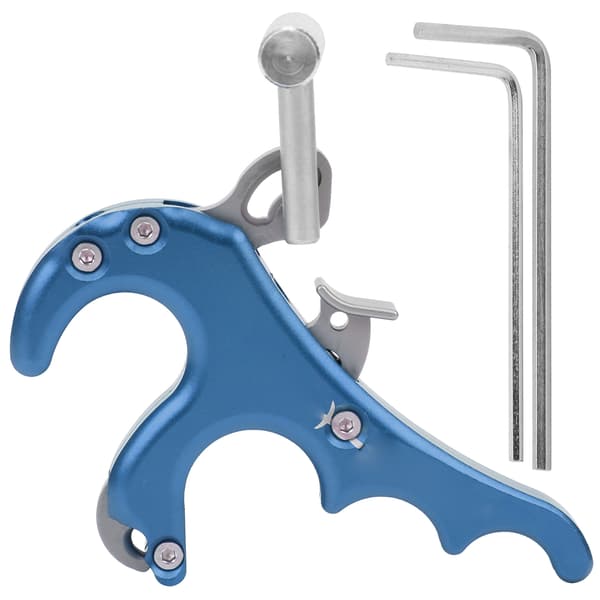 Metall Slipphjelp Fire Fingregrep Tommel Caliper Trigger Compound Bue Tilbehør Blå