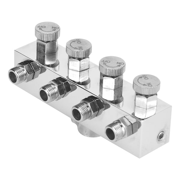 Multifunktionel Justerbar Aluminium Luftslange Splitter Airbrush Adapter Tilbehør #1