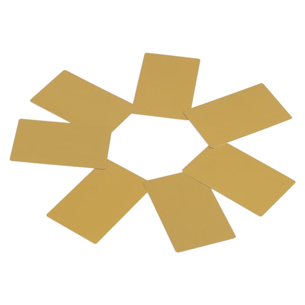 50 stk. Imponerende Blank Laser Mark Graverede Metal Visitkort Navnekort (Gul)