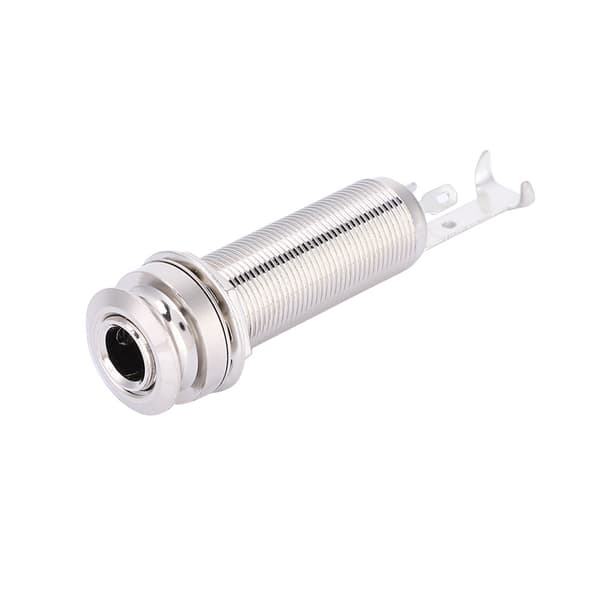 Kobber Mono End Pin Jack Socket for Elektrisk Gitar Ukulele Pickup (Sølv)