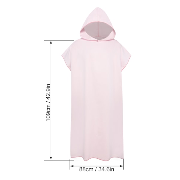 Surfponcho Byteshandduk med Huva Mikrofiber Strandfilt Badhandduk Simhandduk Våtdräkt Strandponcho för Vuxna