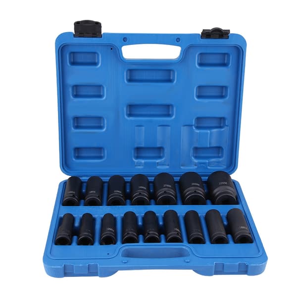 16 st 1/2\" tums drivluft Hex Bit Socket Set Reparationsverktygssats 10MM-32MM
