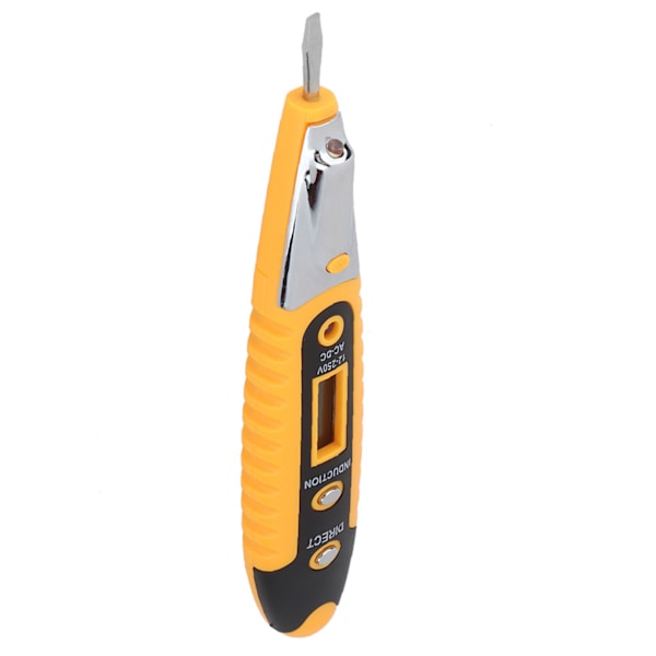 AC‑2 Testpenna LED HD-display AC/DC 12‑250V Detektor med nattögonlampa (Gul)